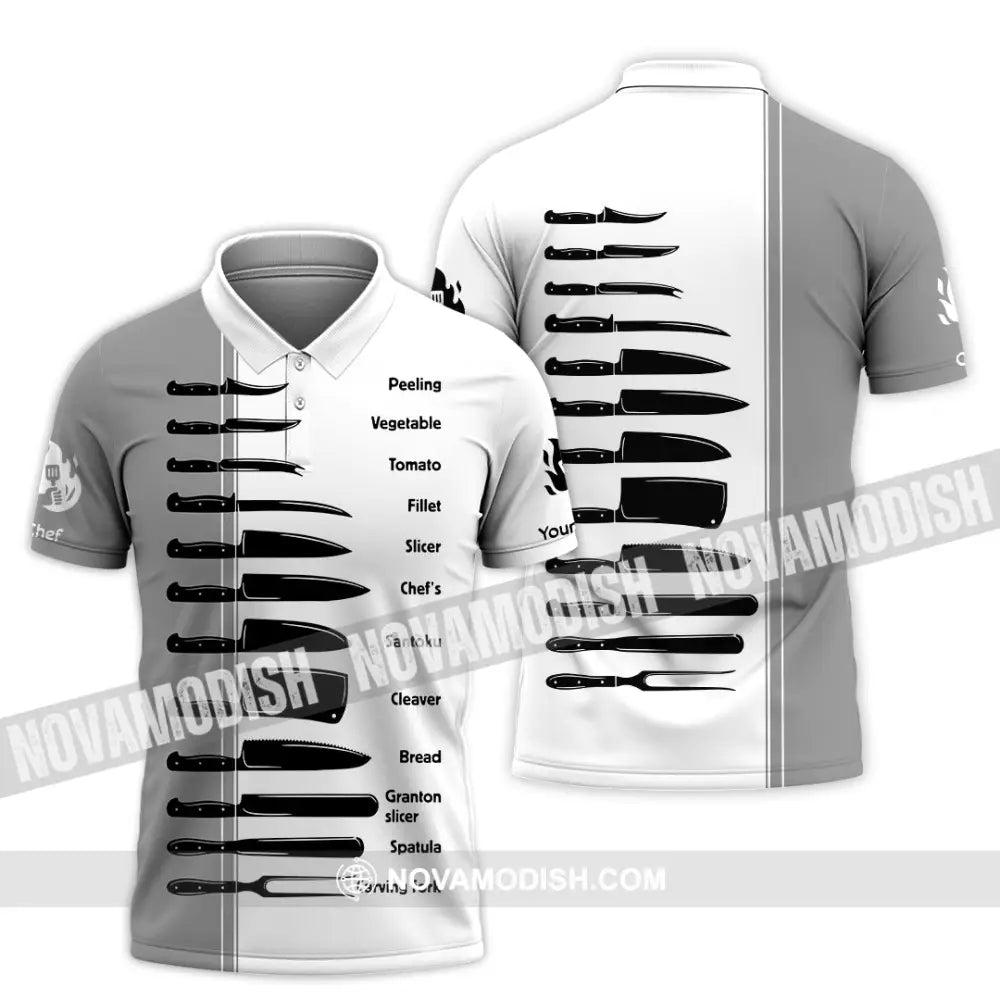 Unisex Shirt - Custom Master Chef Knife Collection Shirt Polo Shirt / S T-shirt