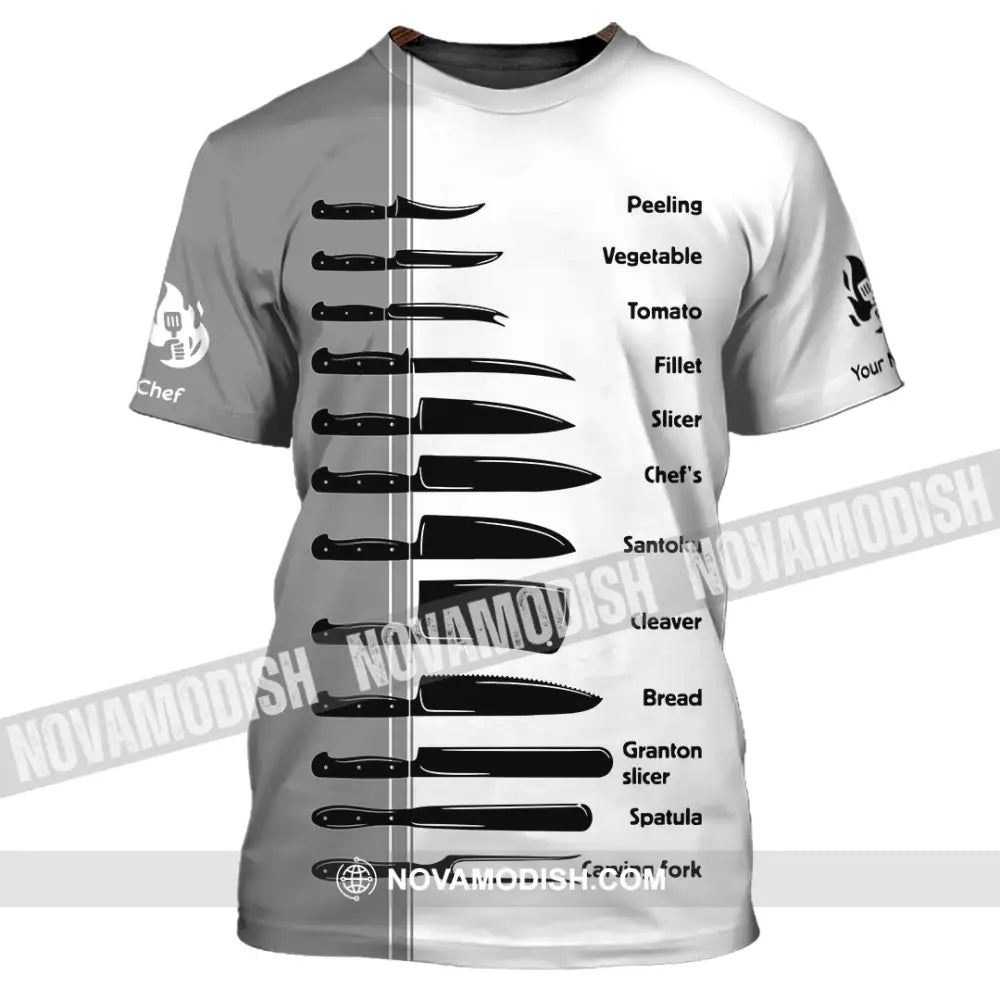 Unisex Shirt - Custom Master Chef Knife Collection Shirt T-Shirt / S T-shirt