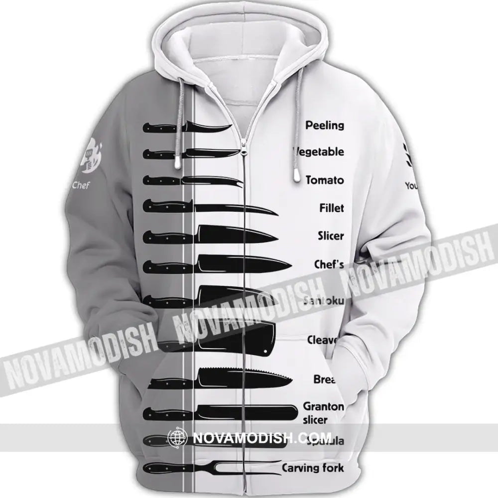 Unisex Shirt - Custom Master Chef Knife Collection Shirt Zipper Hoodie / S T-shirt