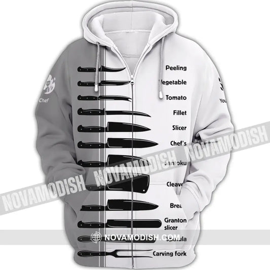 Unisex Shirt - Custom Master Chef Knife Collection Shirt Zipper Hoodie / S T-shirt
