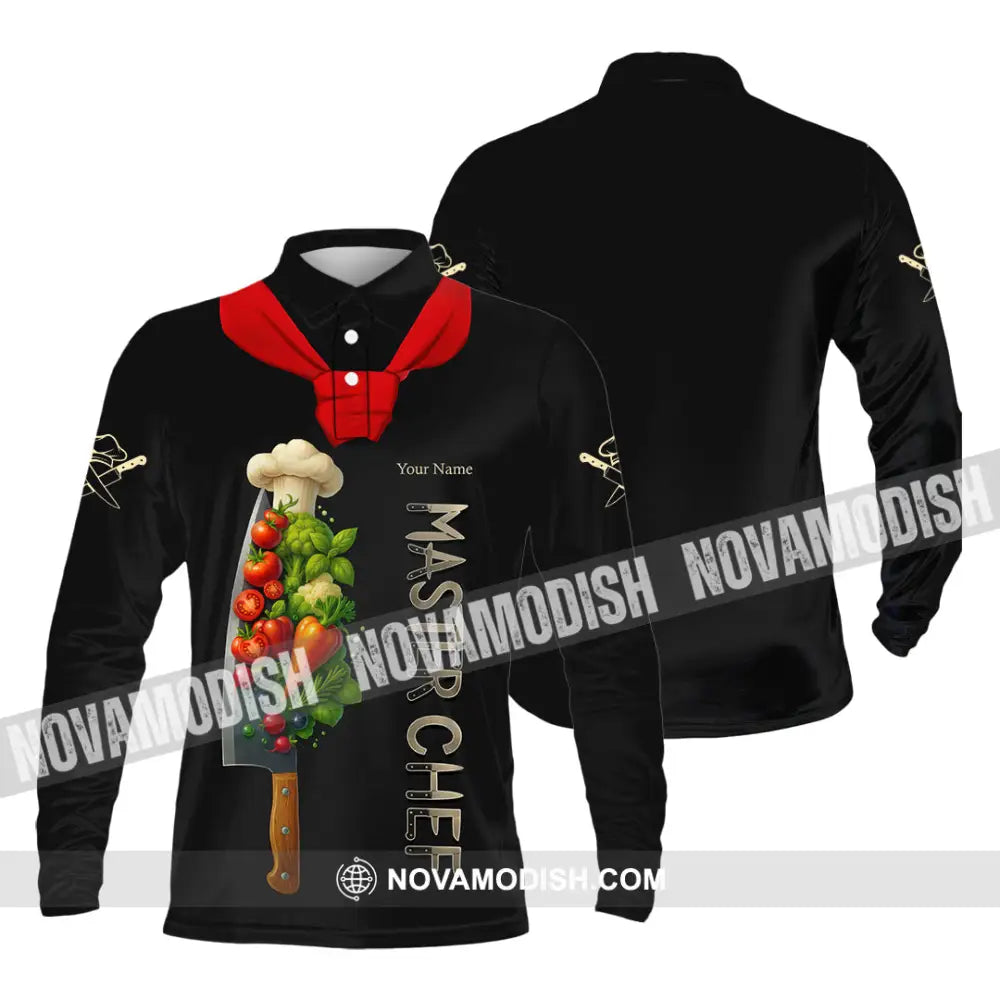 Unisex Shirt - Custom Master Chef Shirt Long Sleeve Polo / S T-shirt