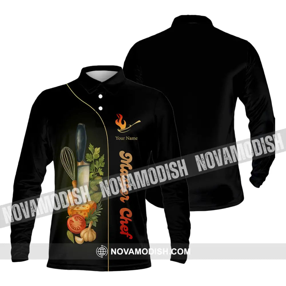 Unisex Shirt - Custom Master Chef Shirt Long Sleeve Polo / S T-shirt