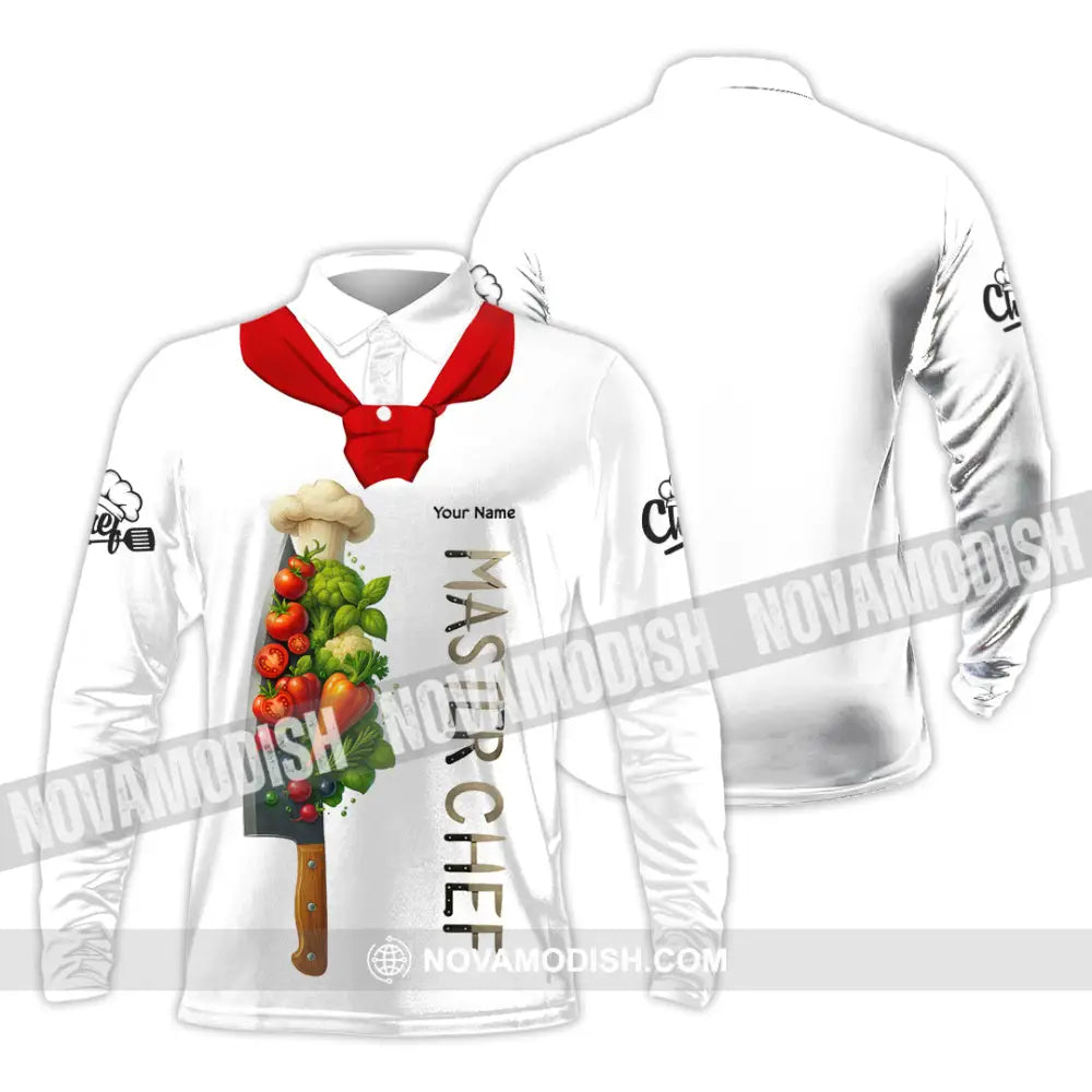 Unisex Shirt - Custom Master Chef Shirt Long Sleeve Polo / S T-shirt