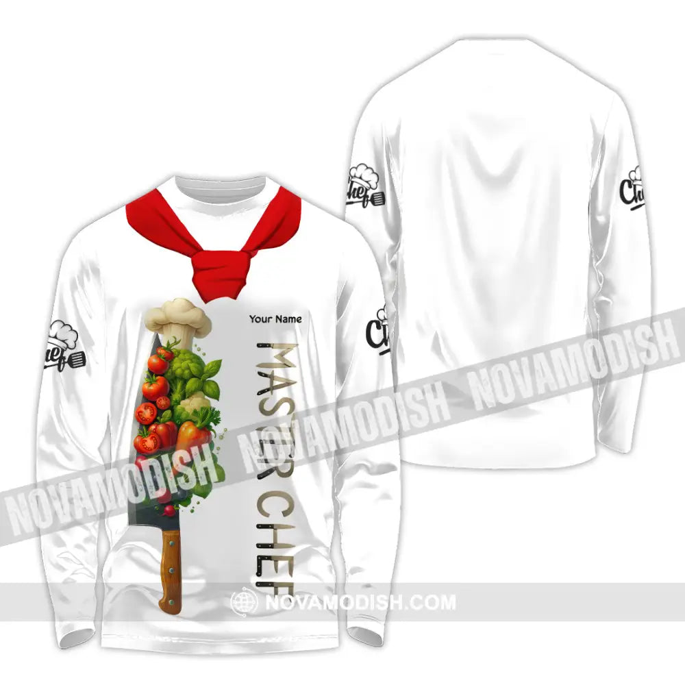 Unisex Shirt - Custom Master Chef Shirt Long Sleeve Shirt / S T-shirt