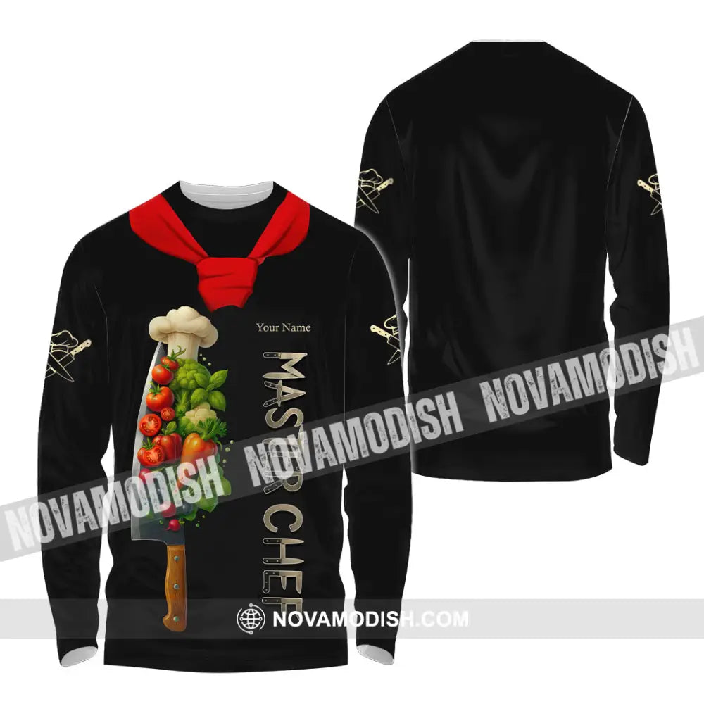 Unisex Shirt - Custom Master Chef Shirt Long Sleeve Shirt / S T-shirt