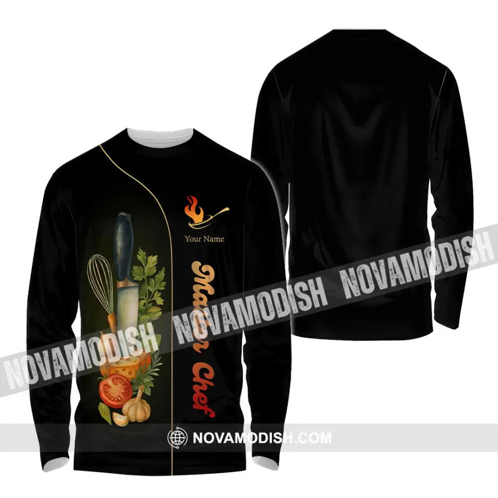Unisex Shirt - Custom Master Chef Shirt Long Sleeve Shirt / S T-shirt