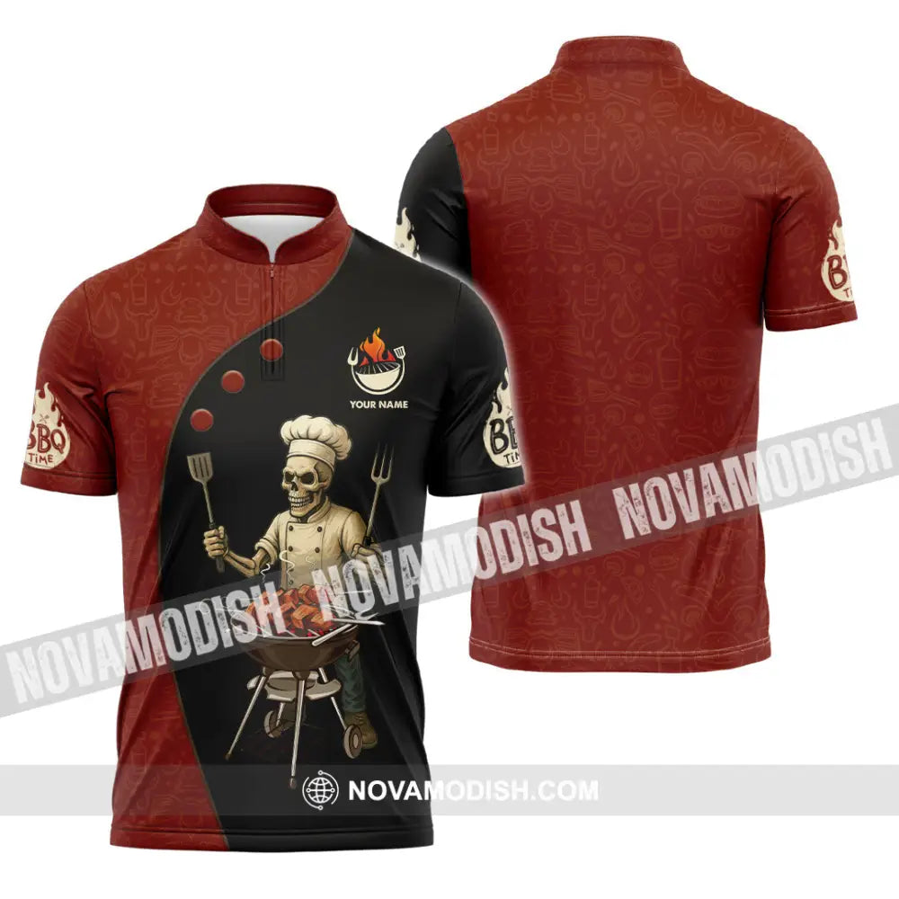 Unisex Shirt - Custom Master Chef Shirt Zipper Polo Shirt / S T-shirt