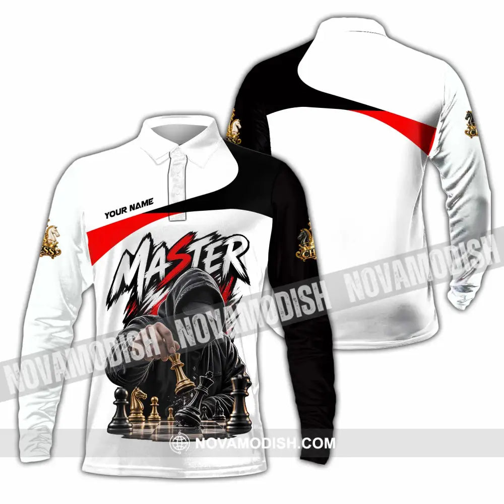 Unisex Shirt - Custom Master Chess Shirt - Long Sleeve Polo / S - T-shirt