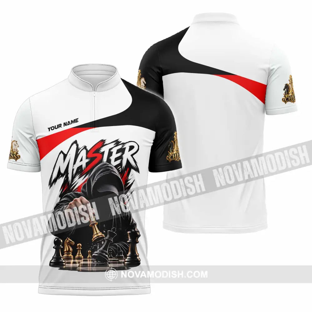 Unisex Shirt - Custom Master Chess Shirt - Zipper Polo Shirt / S - T-shirt