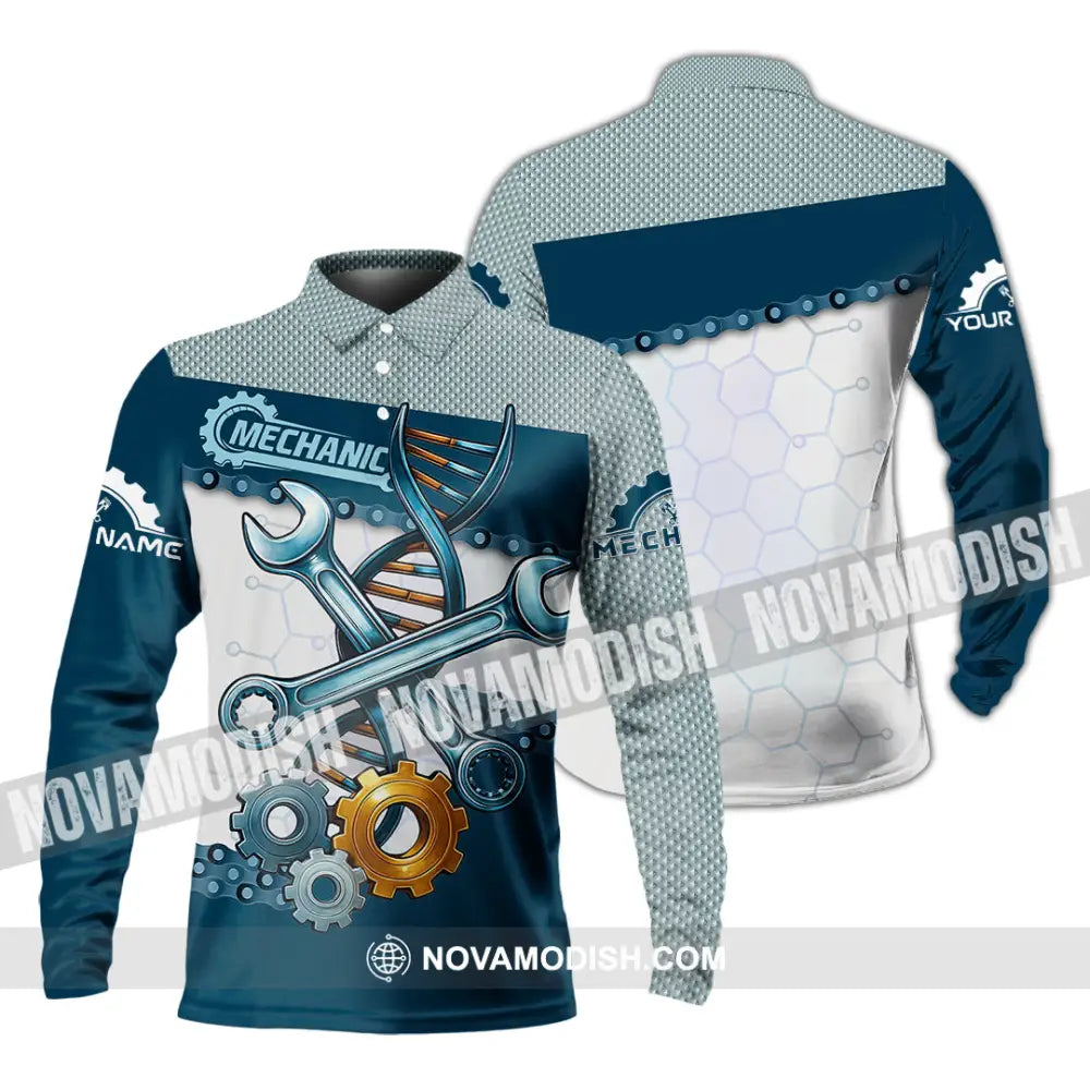 Unisex Shirt - Custom Mechanic Shirt - Long Sleeve Polo / S - T-shirt