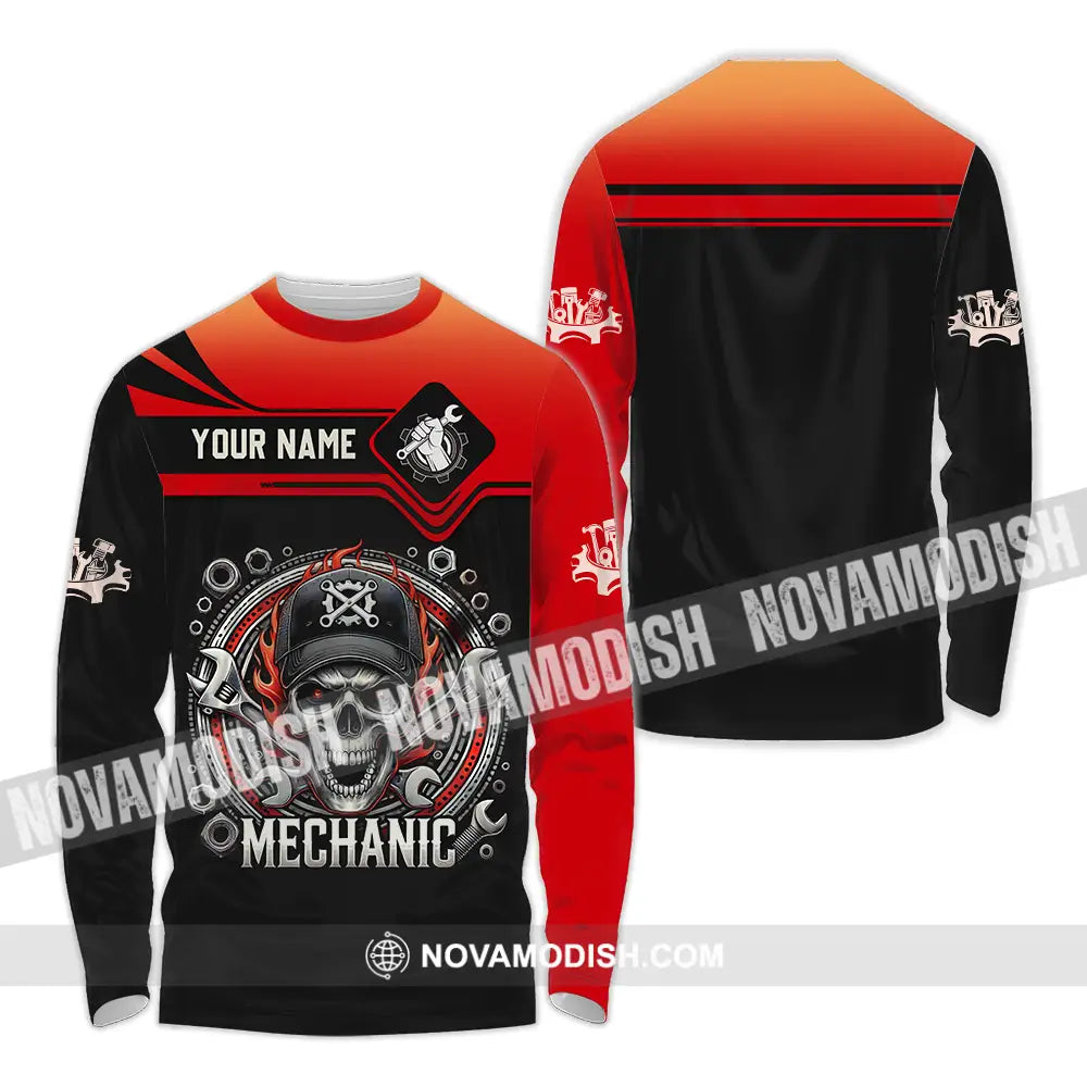 Unisex Shirt - Custom Mechanic Shirt Long Sleeve Shirt / S T-shirt