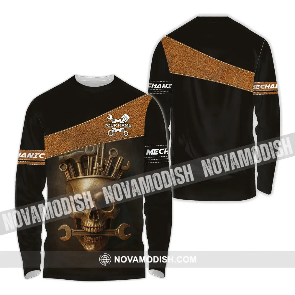 Unisex Shirt - Custom Mechanic Shirt Long Sleeve Shirt / S T-shirt