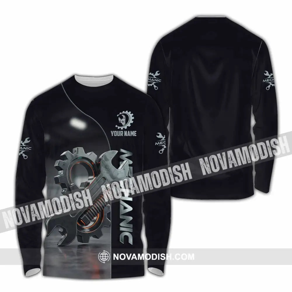 Unisex Shirt - Custom Mechanic Shirt Long Sleeve Shirt / S T-shirt