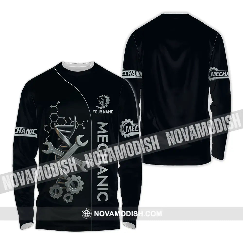 Unisex Shirt - Custom Mechanic Shirt Long Sleeve Shirt / S T-shirt