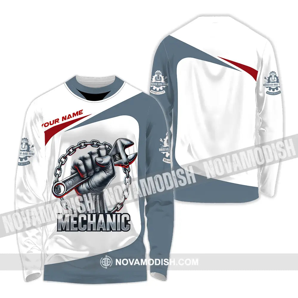 Unisex Shirt - Custom Mechanic Shirt Long Sleeve Shirt / S T-shirt