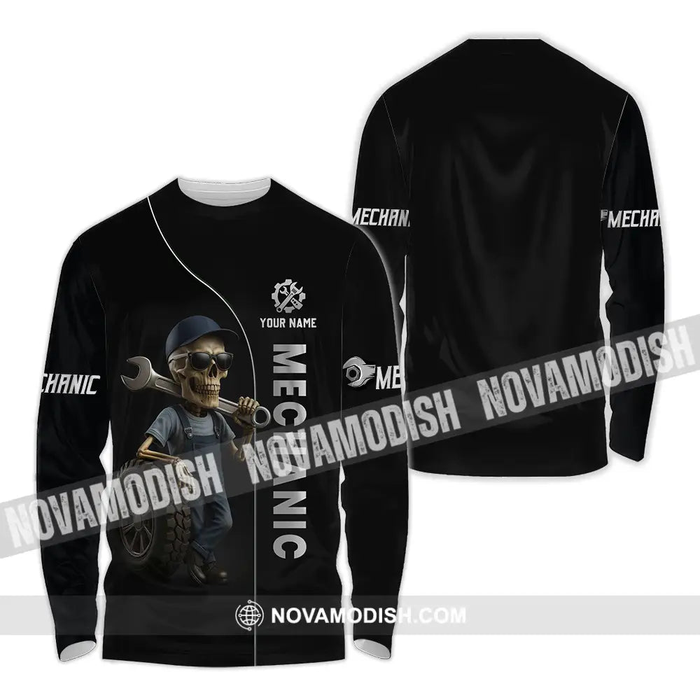 Unisex Shirt - Custom Mechanic Shirt Long Sleeve Shirt / S T-shirt