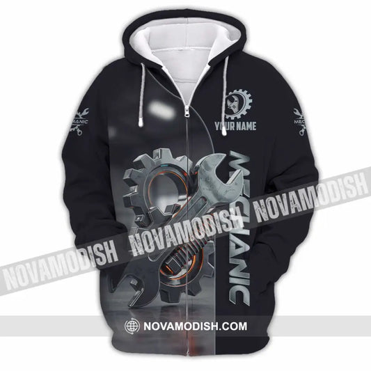 Unisex Shirt - Custom Mechanic Shirt Zipper Hoodie / S T-shirt