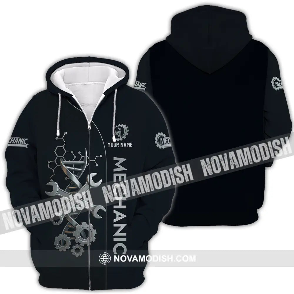 Unisex Shirt - Custom Mechanic Shirt Zipper Hoodie / S T-shirt