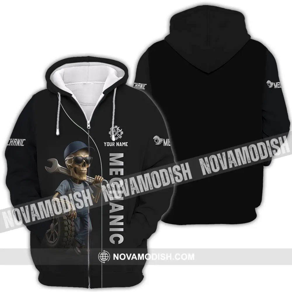 Unisex Shirt - Custom Mechanic Shirt Zipper Hoodie / S T-shirt