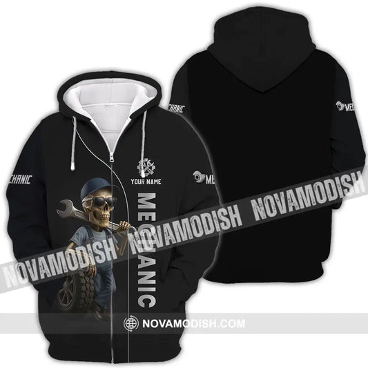 Unisex Shirt - Custom Mechanic Shirt Zipper Hoodie / S T-shirt