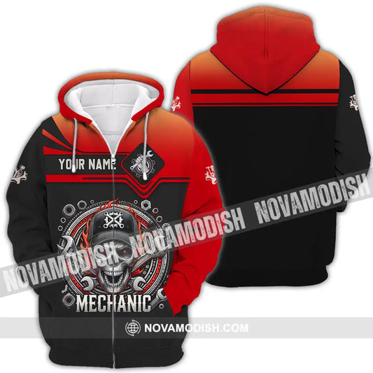 Unisex Shirt - Custom Mechanic Shirt Zipper Hoodie / S T-shirt