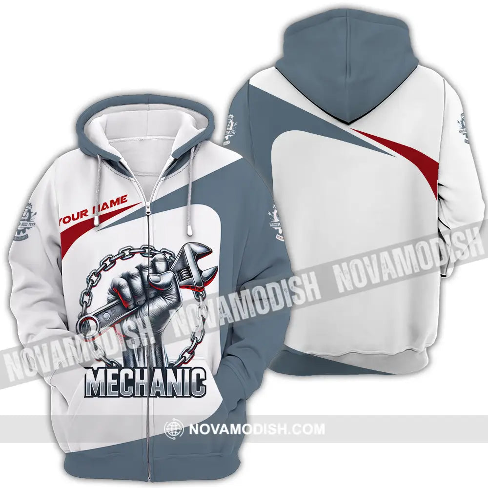 Unisex Shirt - Custom Mechanic Shirt Zipper Hoodie / S T-shirt