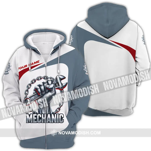 Unisex Shirt - Custom Mechanic Shirt Zipper Hoodie / S T-shirt