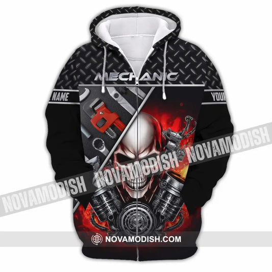 Unisex Shirt - Custom Mechanic Shirt Zipper Hoodie / S T-shirt