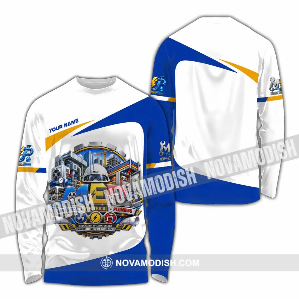 Unisex Shirt - Custom Mechanical Electrical Plumbing Shirt - Long Sleeve Shirt / S - T-shirt
