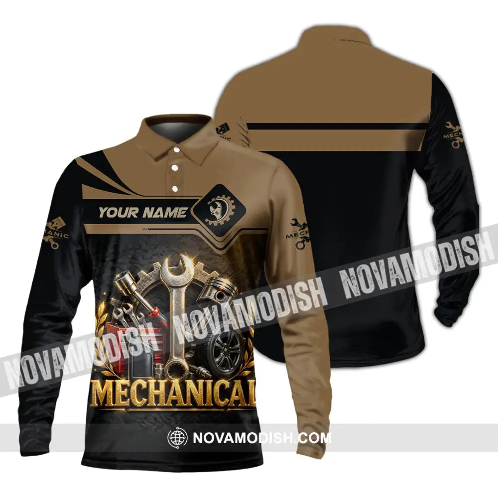 Unisex Shirt - Custom Mechanical Shirt - Long Sleeve Polo / S - T-shirt