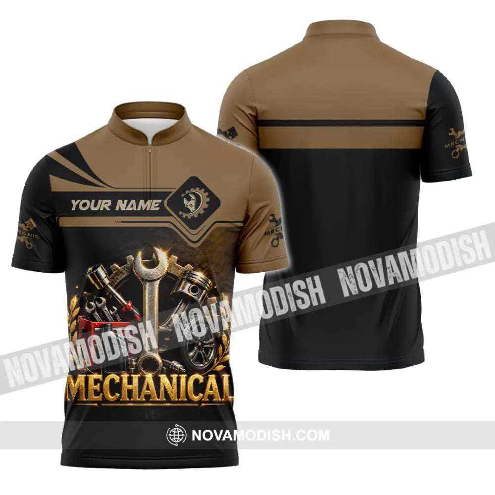 Unisex Shirt - Custom Mechanical Shirt - Zipper Polo Shirt / S - T-shirt