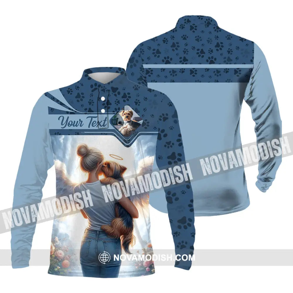 Unisex Shirt - Custom Memorial Pet Lover Shirt Long Sleeve Polo / S T-shirt