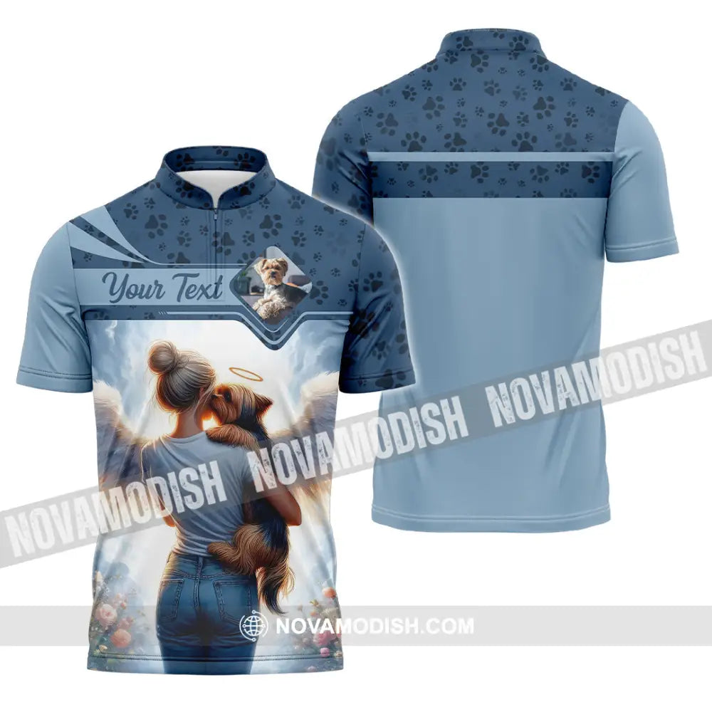 Unisex Shirt - Custom Memorial Pet Lover Shirt Zipper Polo Shirt / S T-shirt