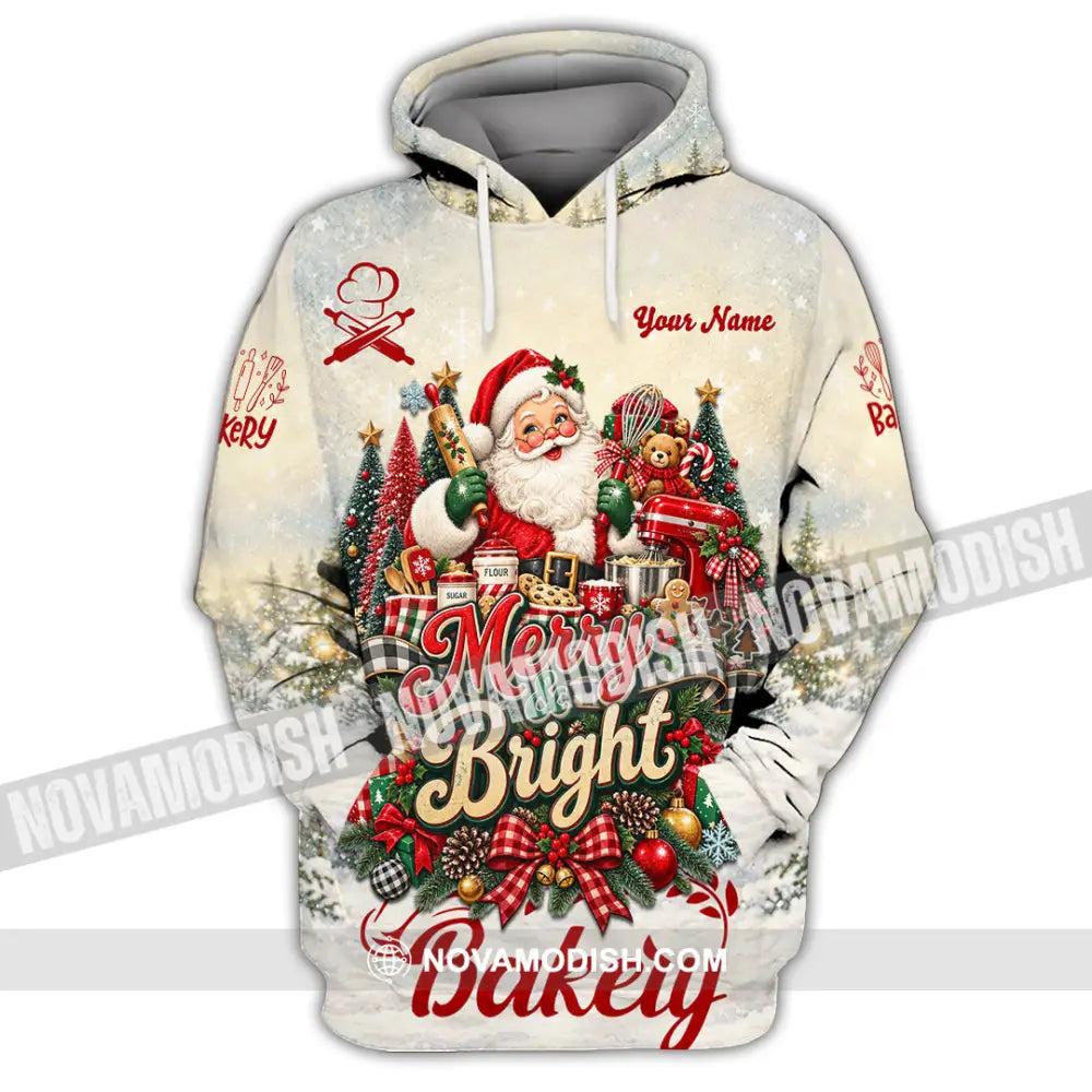 Unisex Shirt - Custom Merry Bright Bakery Shirt - Hoodie / S - T-shirt