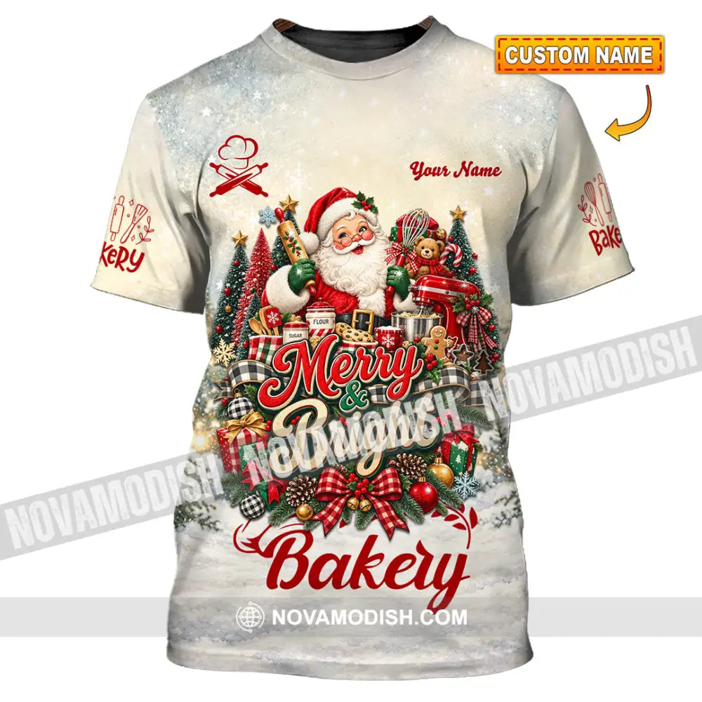 Unisex Shirt - Custom Merry Bright Bakery Shirt - T-shirt