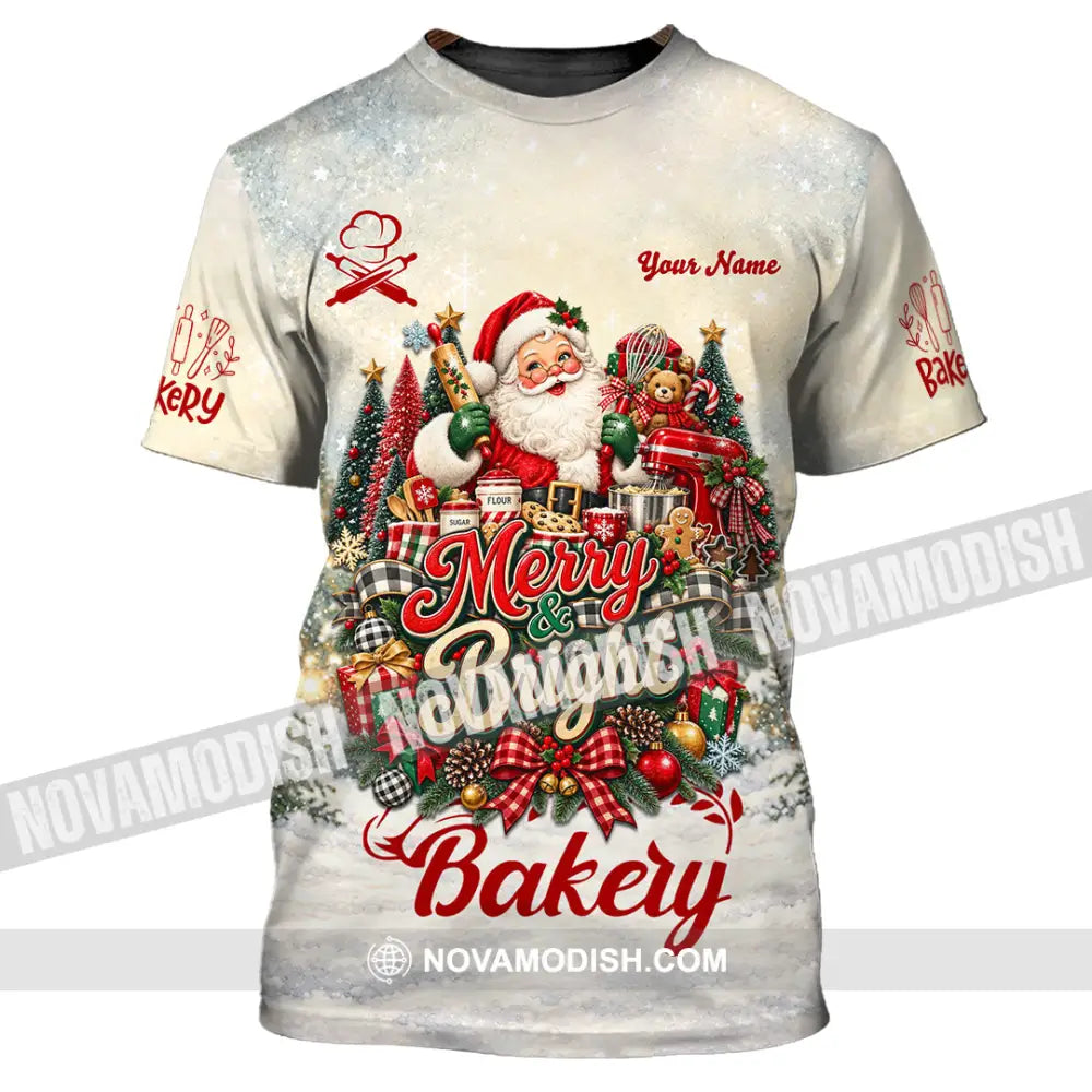 Unisex Shirt - Custom Merry Bright Bakery Shirt - T-Shirt / S - T-shirt