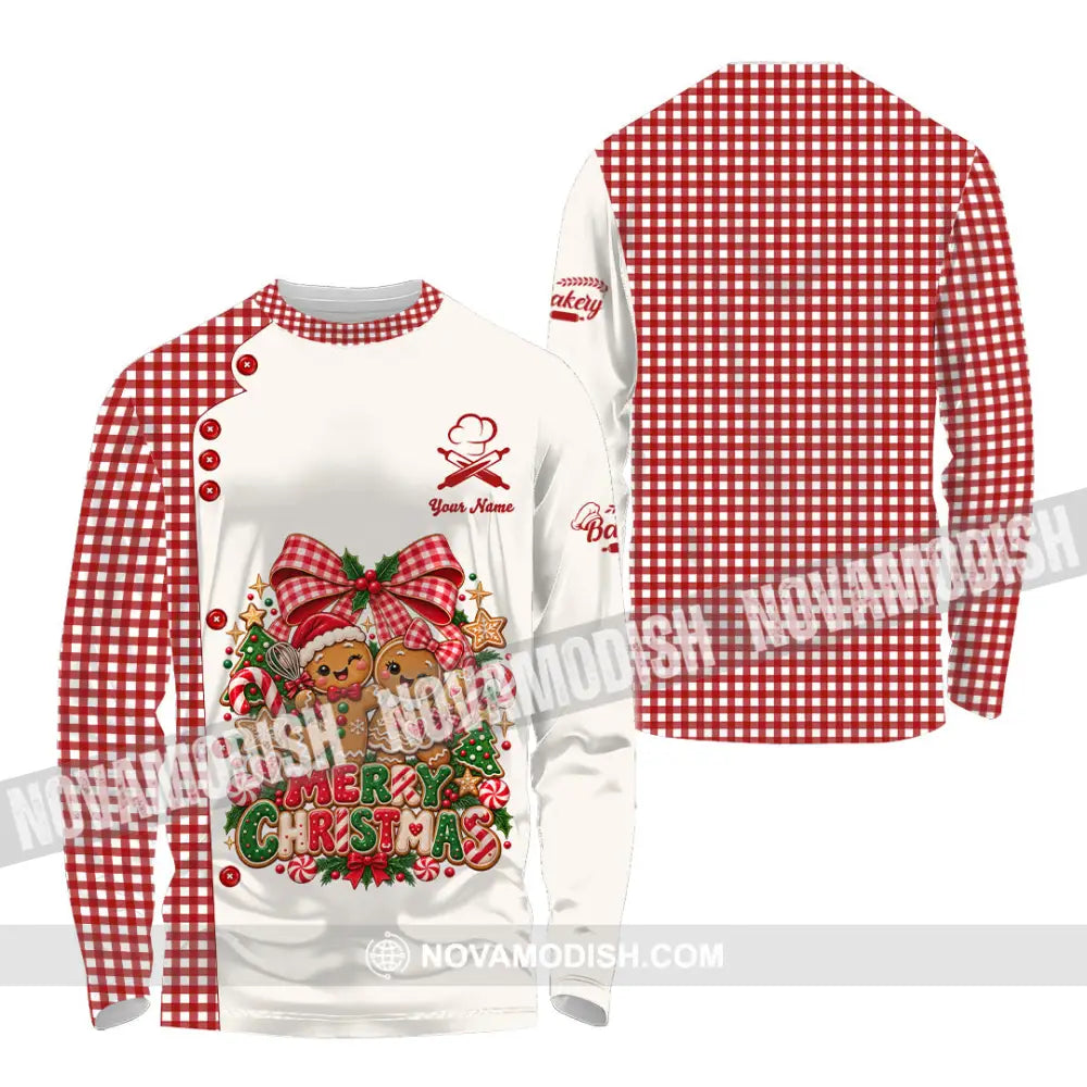 Unisex Shirt - Custom Merry Christmas Shirt - Long Sleeve Shirt / S - T-shirt