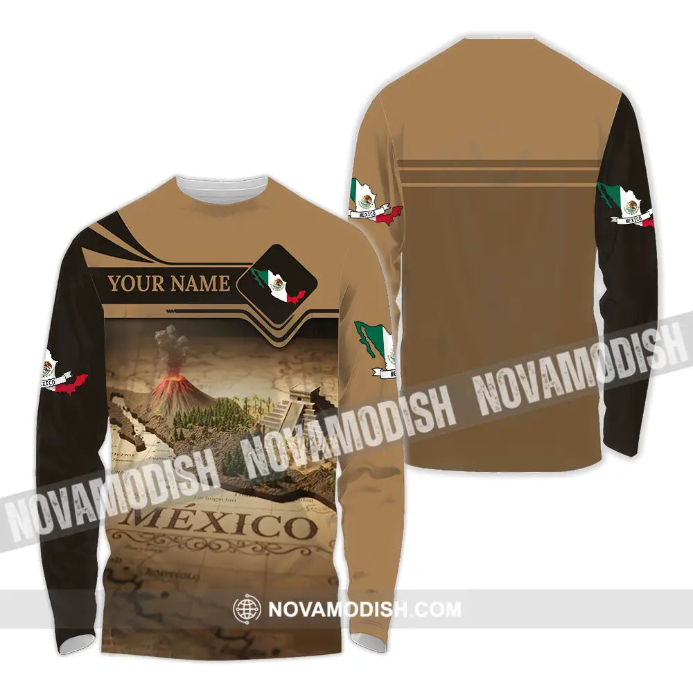 Unisex Shirt - Custom Mexico 3D Shirt Long Sleeve Shirt / S T-shirt