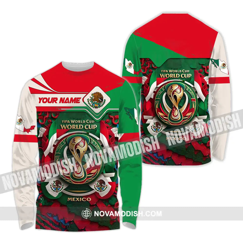 Unisex Shirt - Custom Mexico Fifa Club World Cup 2026 3D Shirt Long Sleeve Shirt / S T-shirt