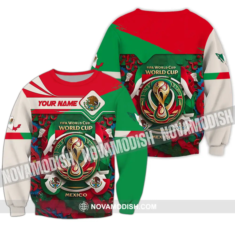 Unisex Shirt - Custom Mexico Fifa Club World Cup 2026 3D Shirt Long Sleeve / S T-shirt