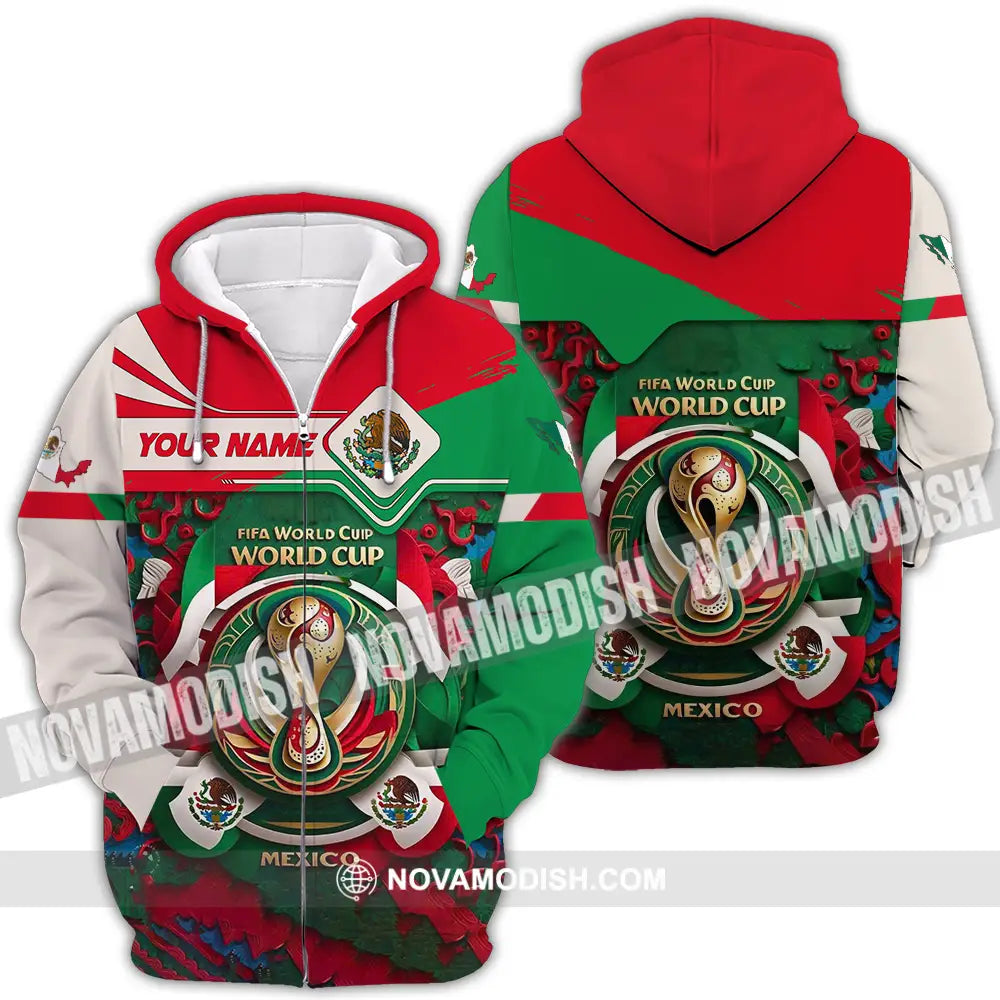 Unisex Shirt - Custom Mexico Fifa Club World Cup 2026 3D Shirt Zipper Hoodie / S T-shirt