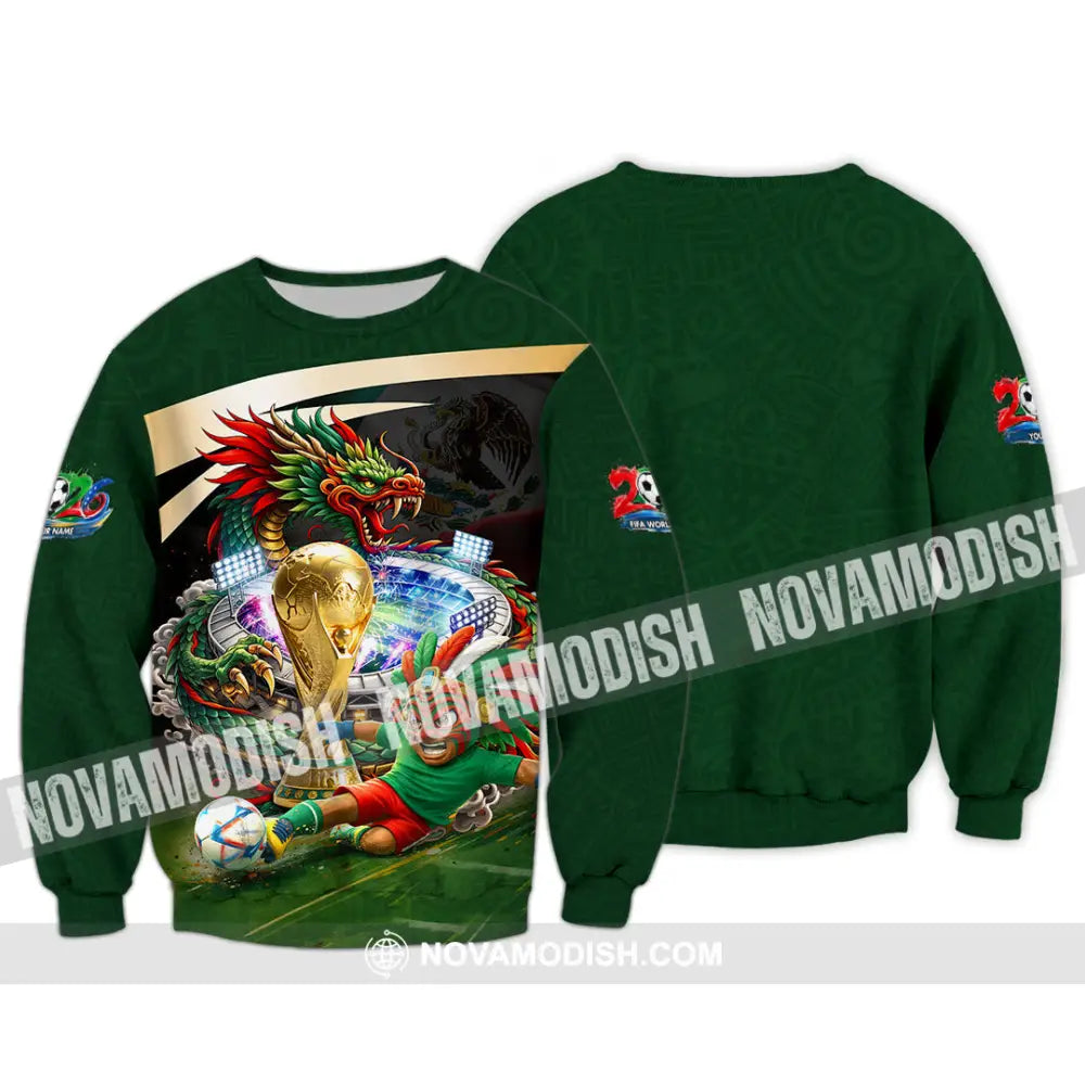 Unisex Shirt - Custom Mexico FIFA World Cup 2026 3D Shirt Long Sleeve / S T-shirt