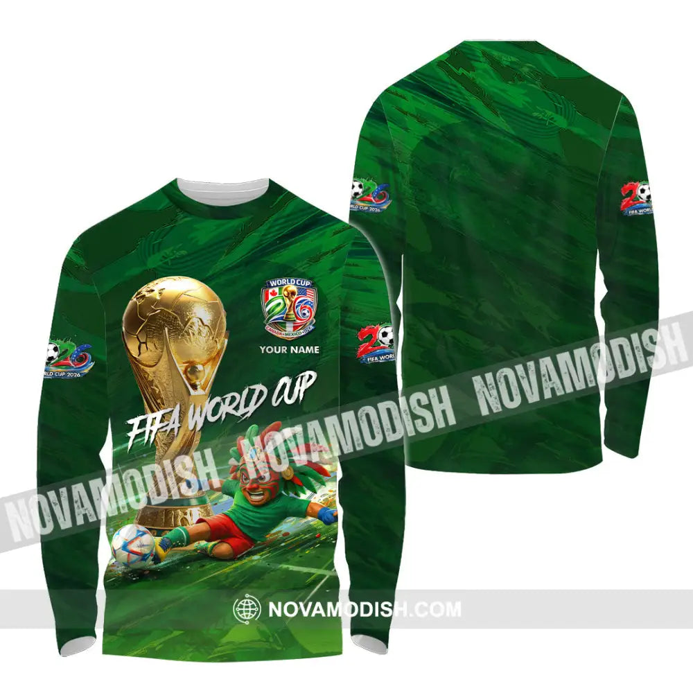 Unisex Shirt - Custom Mexico FIFA World Cup 2026 3D Shirt Long Sleeve Shirt / S T-shirt