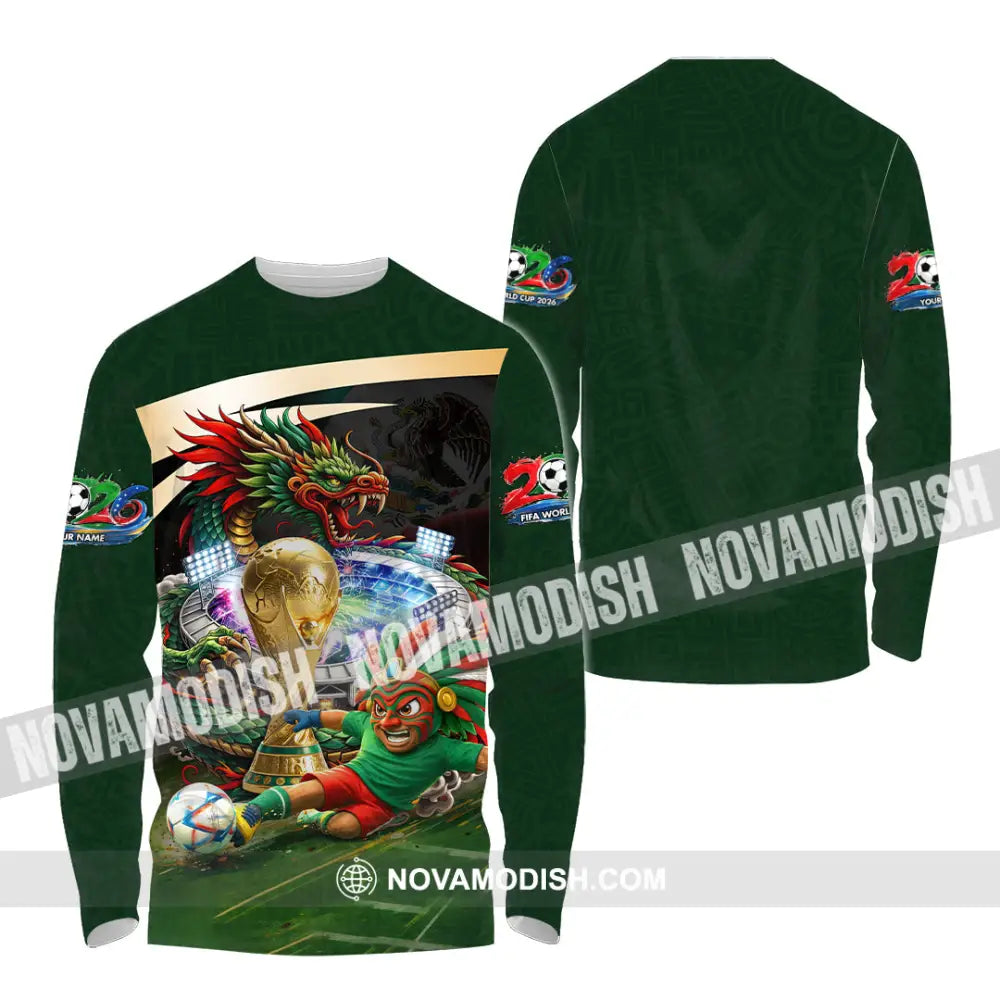 Unisex Shirt - Custom Mexico FIFA World Cup 2026 3D Shirt Long Sleeve Shirt / S T-shirt