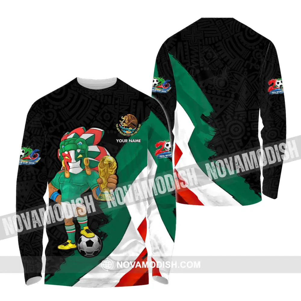 Unisex Shirt - Custom Mexico FIFA World Cup 2026 3D Shirt Long Sleeve Shirt / S T-shirt