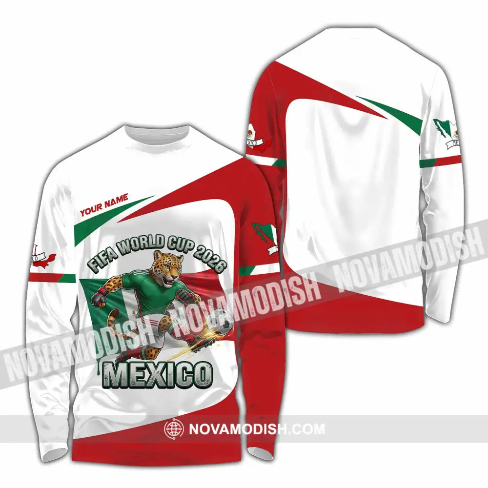 Unisex Shirt - Custom Mexico Fifa World Cup 2026 3D Shirt Long Sleeve Shirt / S T-shirt