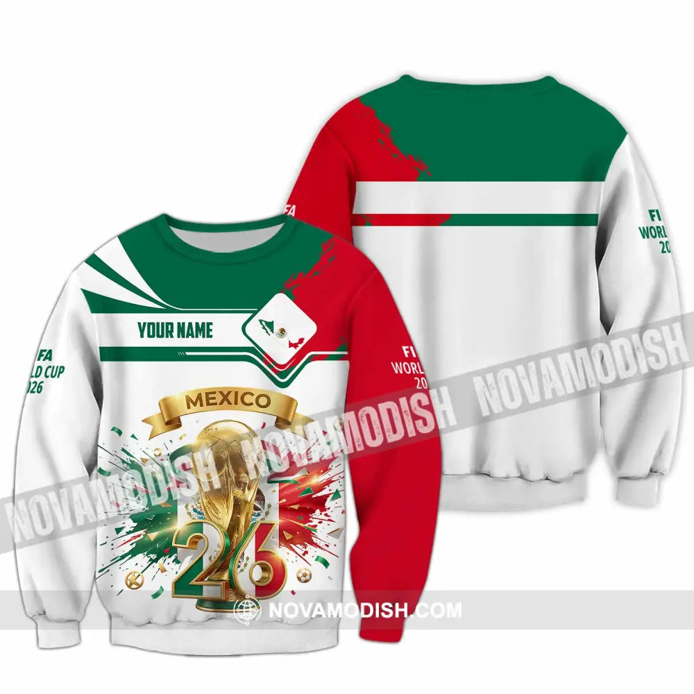 Unisex Shirt - Custom Mexico FIFA World Cup 2026 3D Shirt Long Sleeve / S T-shirt
