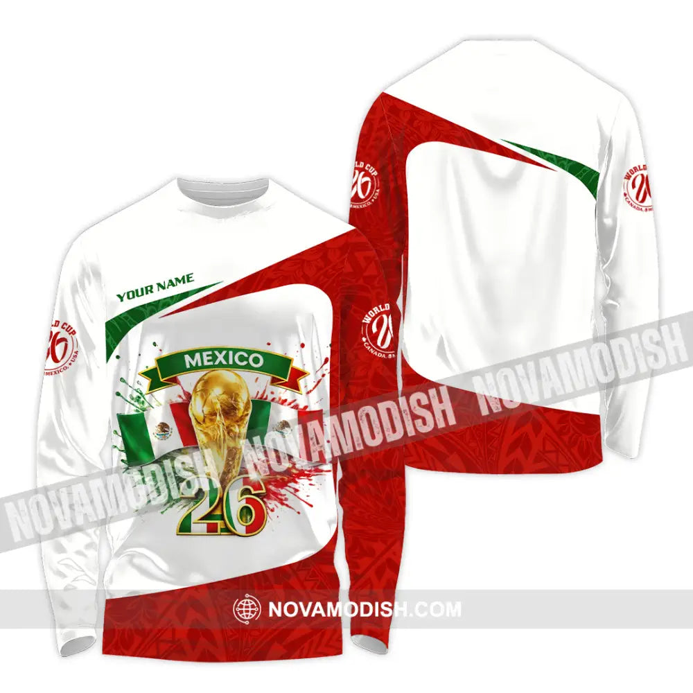 Unisex Shirt - Custom Mexico Fifa World Cup 2026 3D Shirt Long Sleeve Shirt / S T-shirt