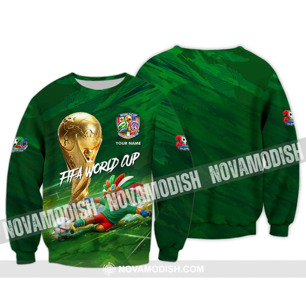 Unisex Shirt - Custom Mexico FIFA World Cup 2026 3D Shirt Long Sleeve / S T-shirt