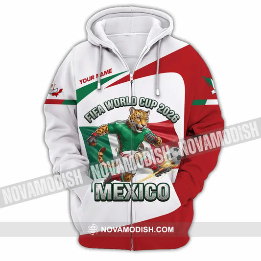 Unisex Shirt - Custom Mexico Fifa World Cup 2026 3D Shirt Zipper Hoodie / S T-shirt